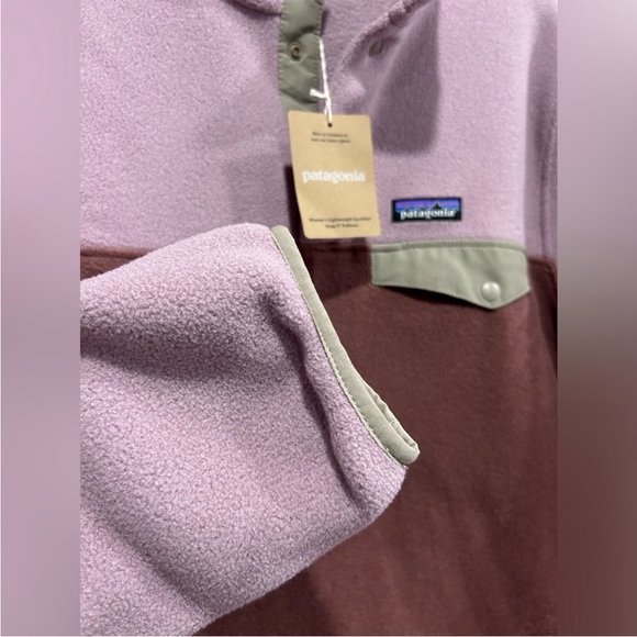 Patagonia Women's XL Synchilla Snap-T Fleece Pullover Jacket Dark Pink NWT - Picture 5 of 10